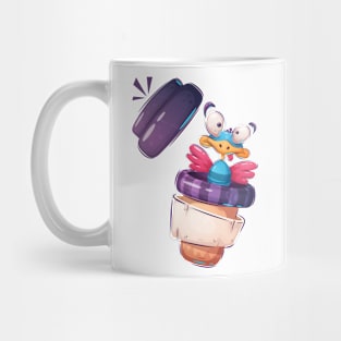 Happy Bird design concept art cartoon Mug